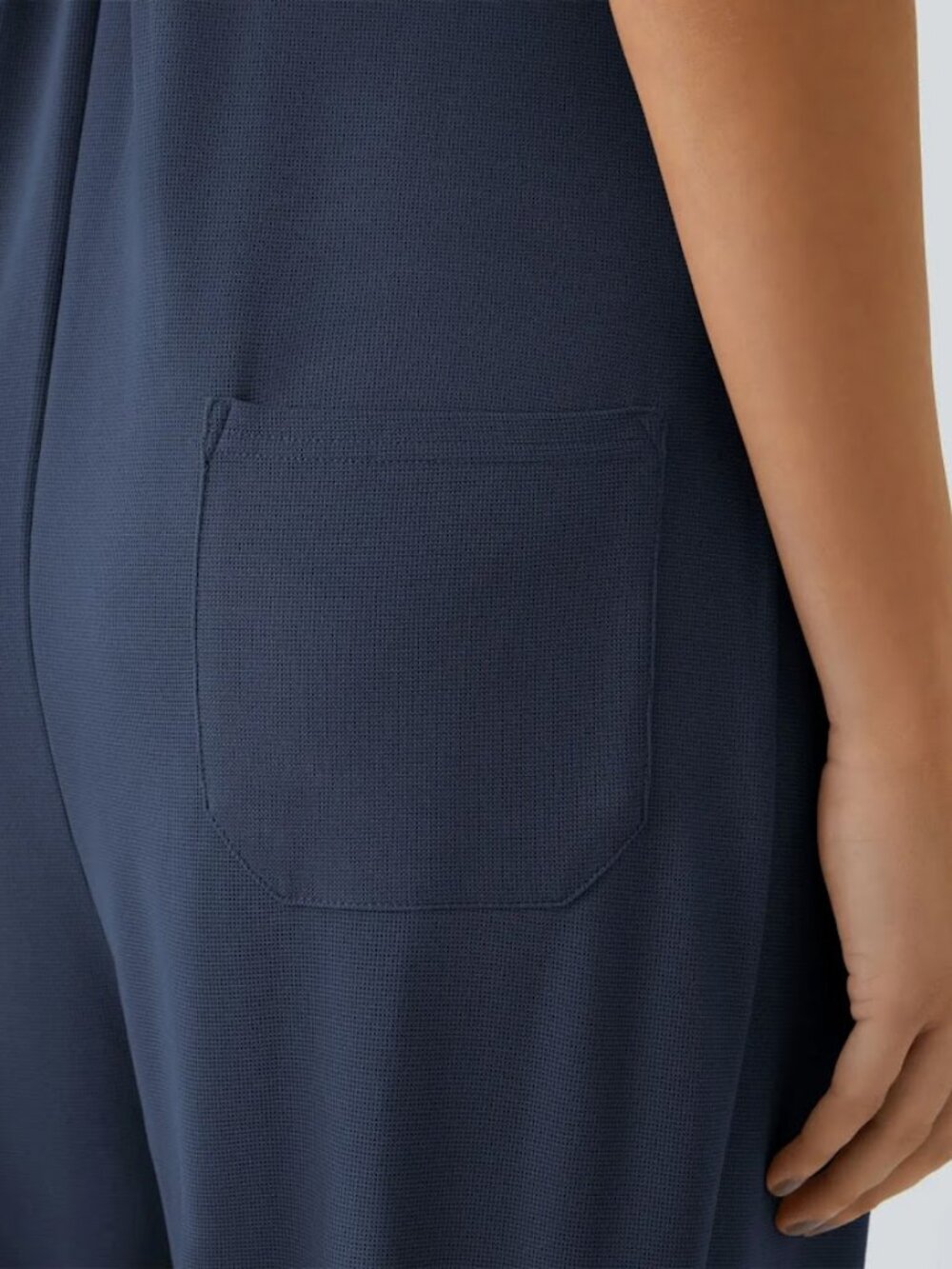 Halara Adjustable Strap Pockets Waffle Casual Jogger Overalls Jumpsuit NAVY Sz M - Picture 9 of 10